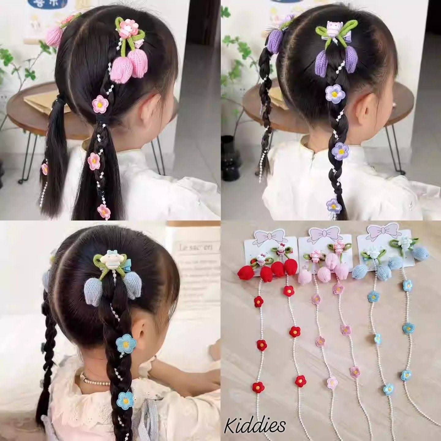 Tulip pearl chain clip