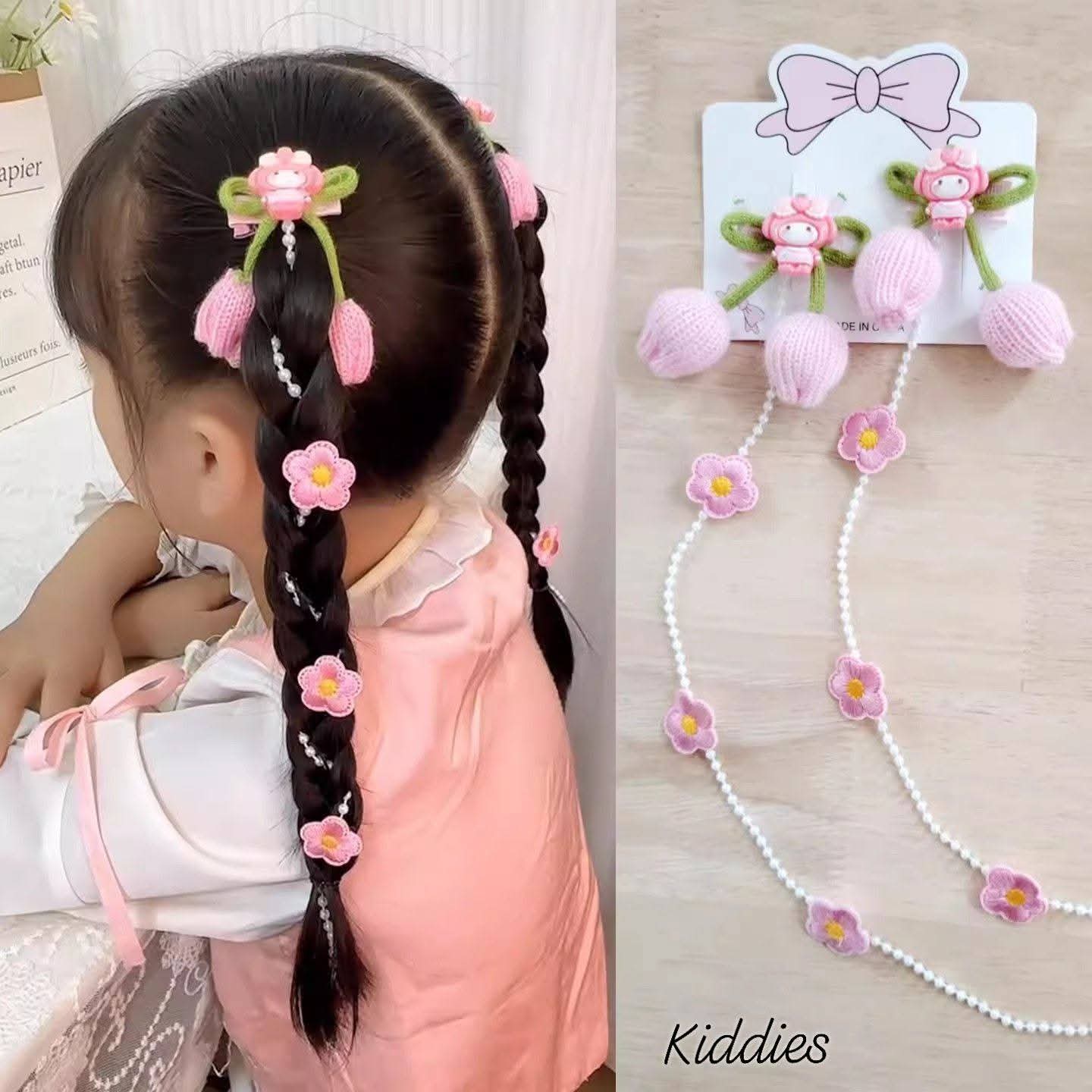 Tulip pearl chain clip