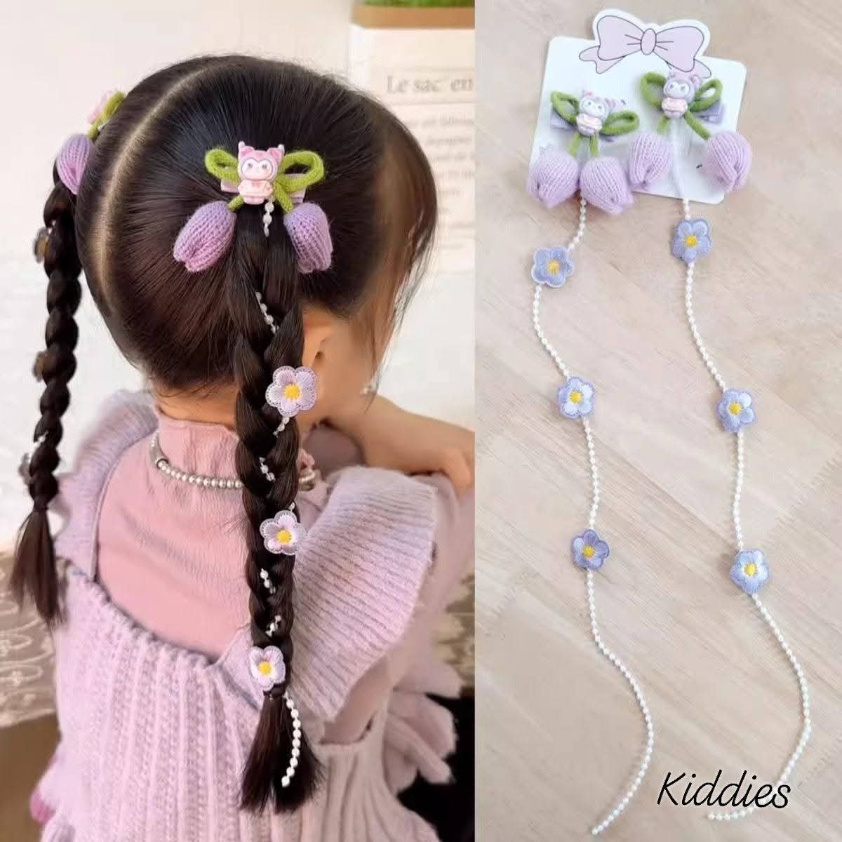 Tulip pearl chain clip
