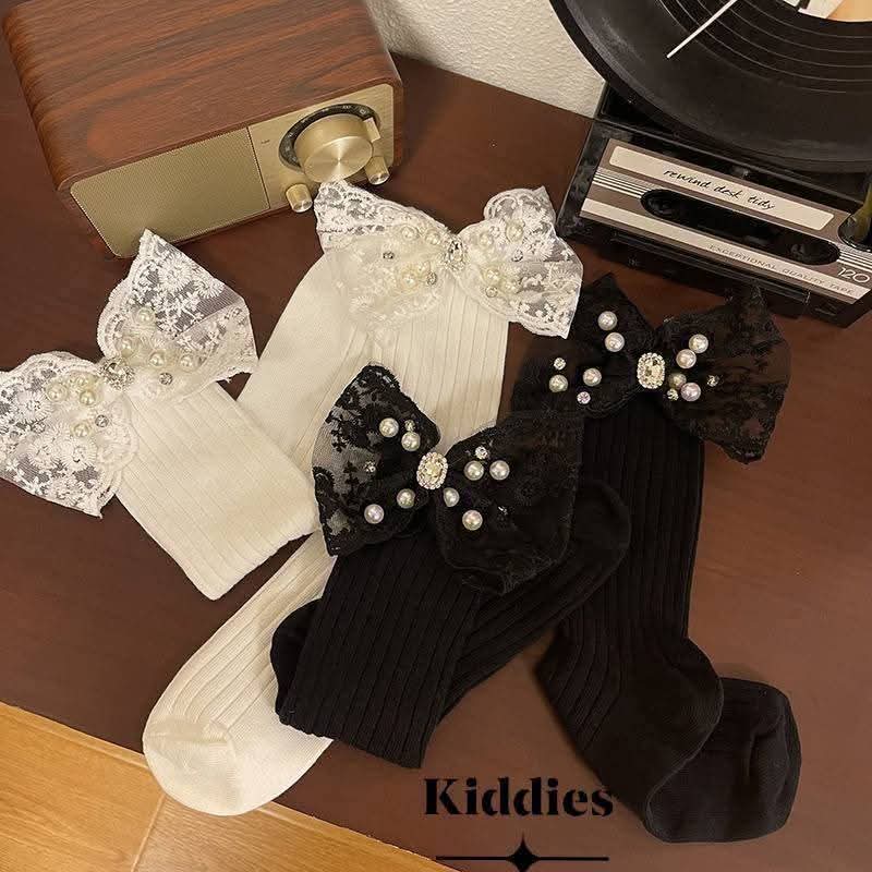 Bow long socks
