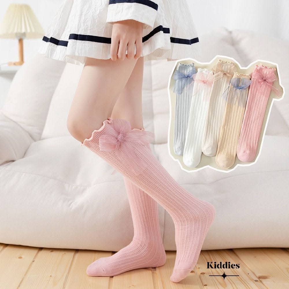 Softy bow long socks