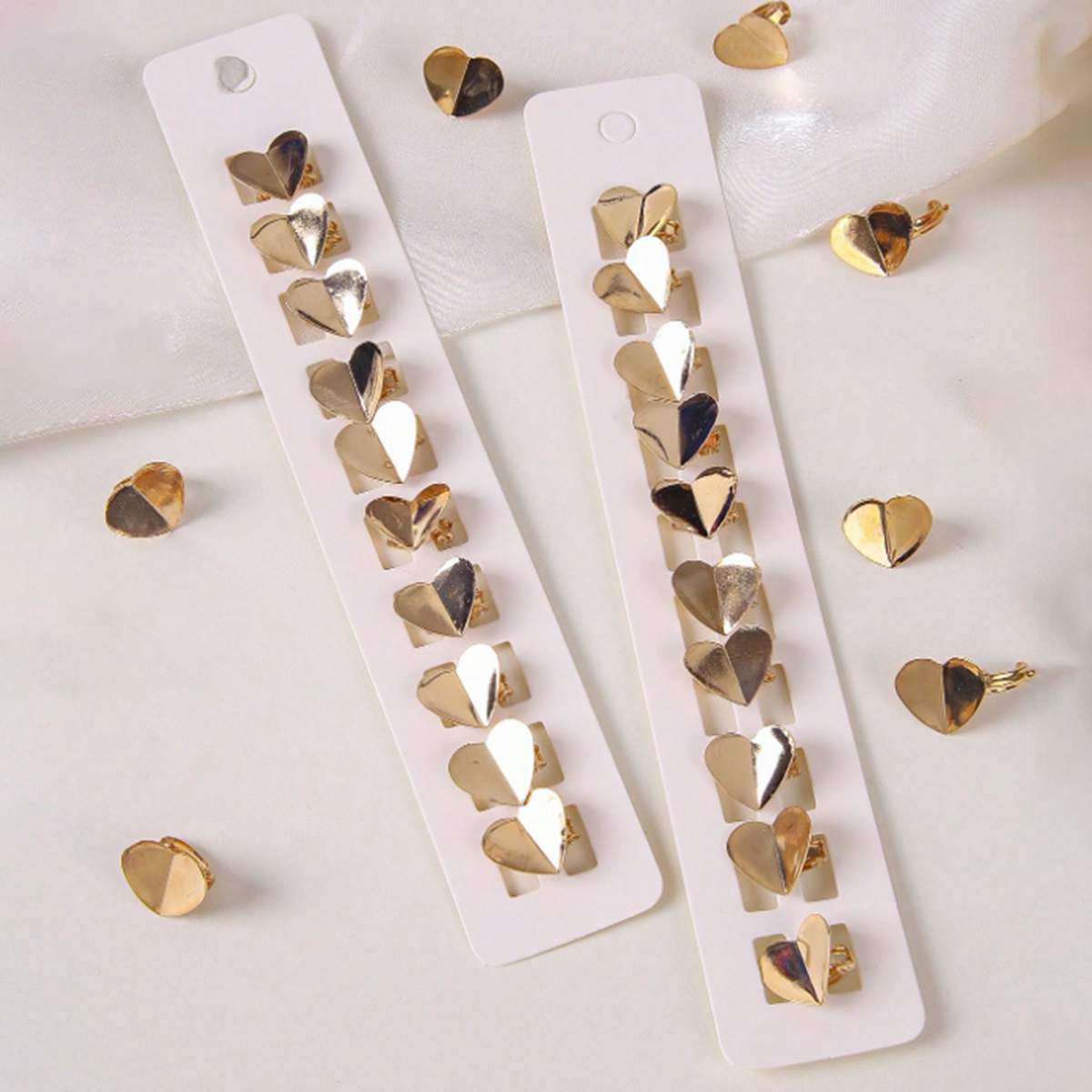 Mini heart metal clip 1 stick