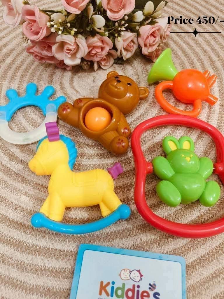 Bear Rattle Set – Premium Quality 5 pc
