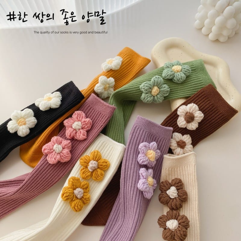 Floral long socks